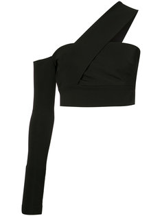 one shoulder crop top David Koma