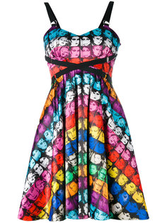 мини-платье с принтом лиц Jeremy Scott