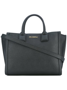 сумка-тоут с бляшкой с логотипом Karl Lagerfeld