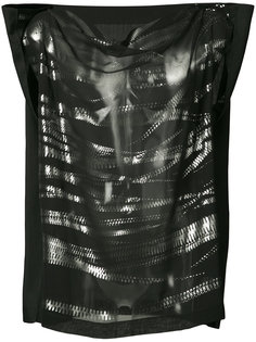 sheer foil detail top Issey Miyake