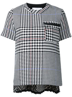 houndstooth sheer back top Sacai