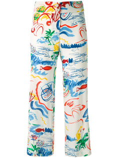 укороченные брюки с графическим принтом Aspesi