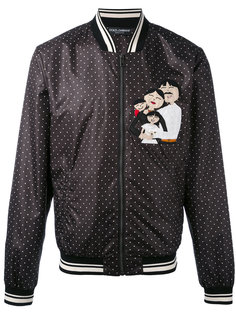 куртка-бомбер  с узором в горох Dolce &amp; Gabbana