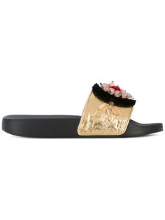 декорированные шлепанцы Dolce &amp; Gabbana