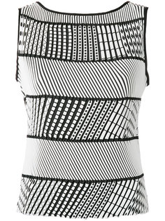 полосатый топ без рукавов Issey Miyake