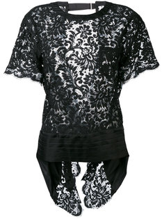 топ с кружевной отделкой Sacai