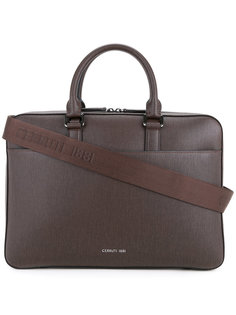 metallic logo hardware briefcase Cerruti 1881