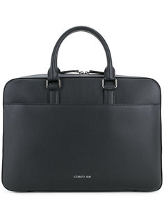 metallic logo hardware briefcase Cerruti 1881