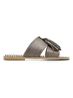 leather flat sandals Manolita