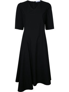 asymmetric v-neck dress Astraet