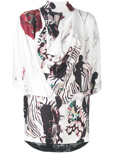 printed asymmetric blouse  Antonio Marras