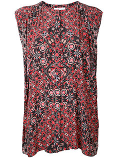 printed sleeveless blouse  Astraet