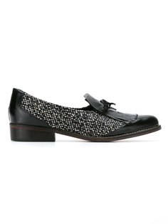leather and knit loafers Manolita