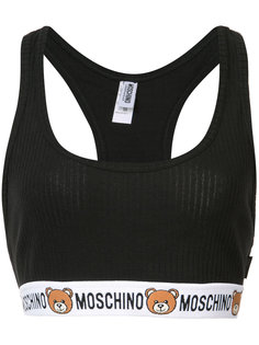 топ-бра с логотипом Moschino