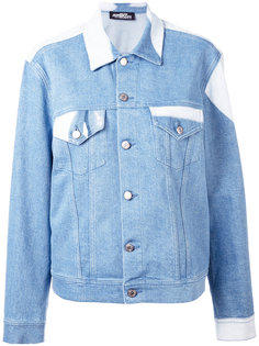 face print denim jacket Jeremy Scott