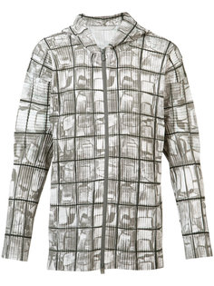 zipped pleated hoodie Homme Plissé Issey Miyake