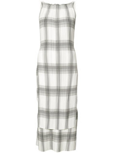 pleated plaid dress Helmut Lang