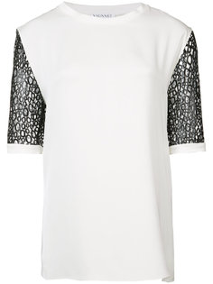 contrast sleeve blouse  Vionnet