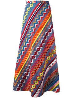 embroidered panel A-line skirt Tory Burch