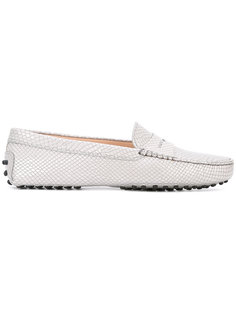 лоферы с эффектом змеиной кожи Tods Tod`S