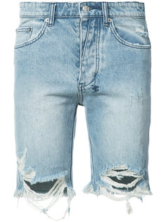 джинсовые шорты с эффектом поношенности Ksubi