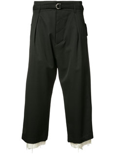 укороченные брюки с контрастным декором Sulvam