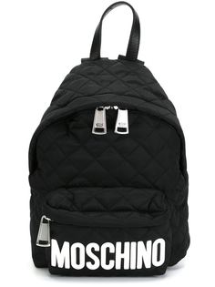 стеганый рюкзак с логотипом Moschino