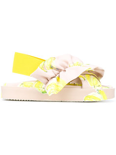gathered banana sandals MSGM