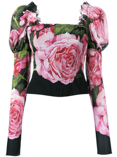топ-корсет с цветочным принтом Dolce &amp; Gabbana