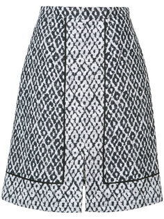 Ikat print A-line skirt Oscar de la Renta