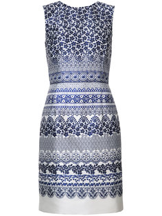 floral print shift dress Oscar de la Renta