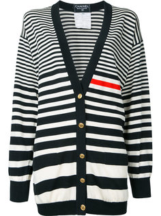 long sleeve border cardigan Chanel Vintage