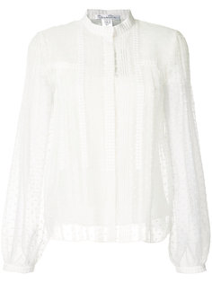 long ruffle sleeve blouse Oscar de la Renta