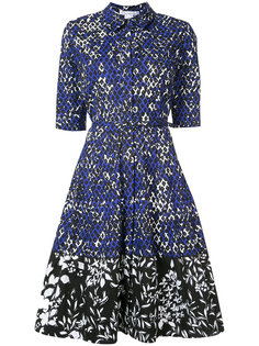 printed shirt dress Oscar de la Renta