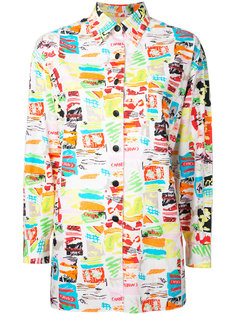 long sleeve print shirt Chanel Vintage