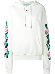 graphic tulip print hoodie Off-White