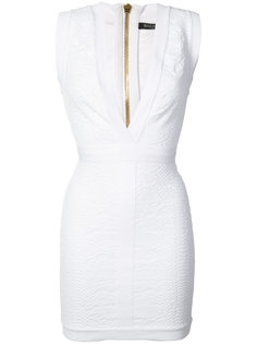deep V-neck mini dress Balmain