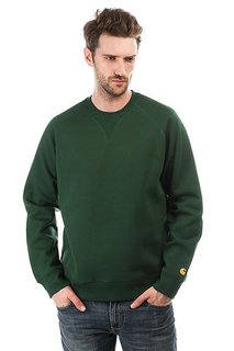 Толстовка свитшот Carhartt Chase Sweatshirt Fir/Gold