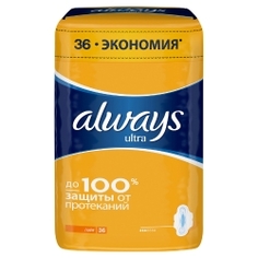 ALWAYS Ультратонкие женские гигиенические прокладки Always Ultra Light (Лайт) ароматизированные 36 шт.