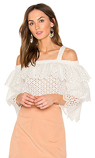 Cold shoulder top with tiered sleeves - Endless Rose