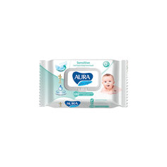 Влажные салфетки с крышкой, экстракт алоэ и витамин Е , 100шт., Aura Ultra Comfort