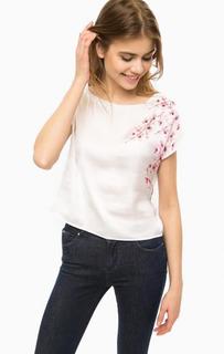 Белая футболка с цветочным принтом Gas