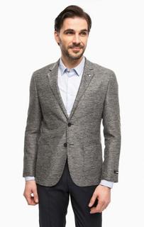 Серый пиджак с запонкой для лацкана Lagerfeld