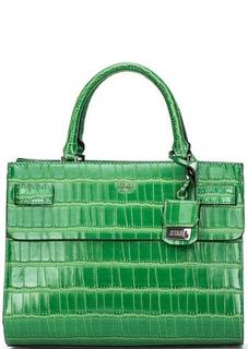Сумка с двумя отделами и выделкой под рептилию Guess