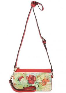 Маленькая кожаная сумка с цветочным принтом Fiato Dream