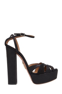 Кожаные босоножки Luna Sandal Plateau 140 Aquazzura