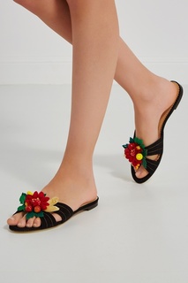 Замшевые сандалии Tropical Slides Charlotte Olympia