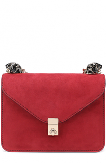 Сумка Enamel Panther small из замши Valentino