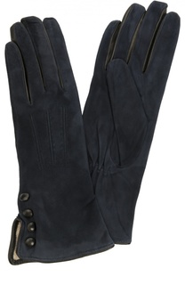 Замшевые перчатки с отделкой из кожи Sermoneta Gloves