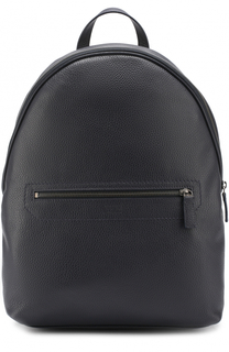Кожаный рюкзак с внешним карманом на молнии Armani Collezioni
